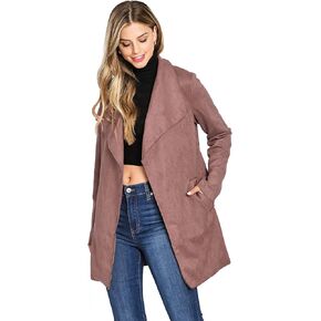 معطف واقٍ من الجلد السويدي الصناعي للسيدات in Kuwait