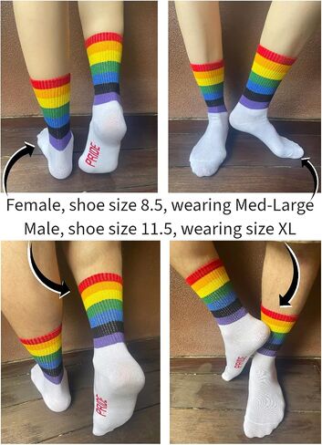 Rainbow Socks for Women and Men, Premium Cotton Rainbow Socks with Different Varieties, Women's Pride Socks in Saudi Arabia