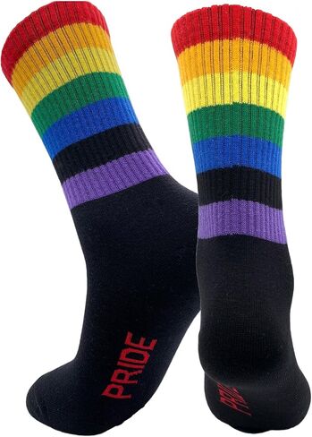 Rainbow Socks for Women and Men, Premium Cotton Rainbow Socks with Different Varieties, Women's Pride Socks in Saudi Arabia