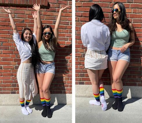 Rainbow Socks for Women and Men, Premium Cotton Rainbow Socks with Different Varieties, Women's Pride Socks in Saudi Arabia