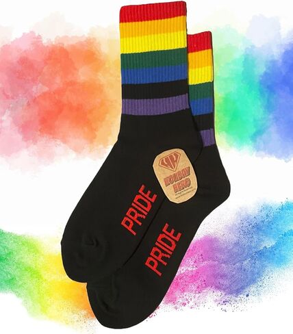 Rainbow Socks for Women and Men, Premium Cotton Rainbow Socks with Different Varieties, Women's Pride Socks in Saudi Arabia