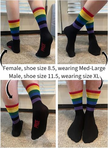 Rainbow Socks for Women and Men, Premium Cotton Rainbow Socks with Different Varieties, Women's Pride Socks in Saudi Arabia