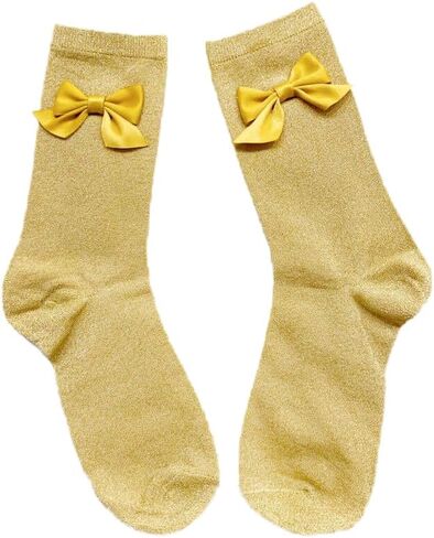 Glitter Shiny Socks for Women Retro Loose Socks Short Tube Crew Socks in Saudi Arabia