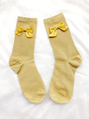 Glitter Shiny Socks for Women Retro Loose Socks Short Tube Crew Socks in Saudi Arabia