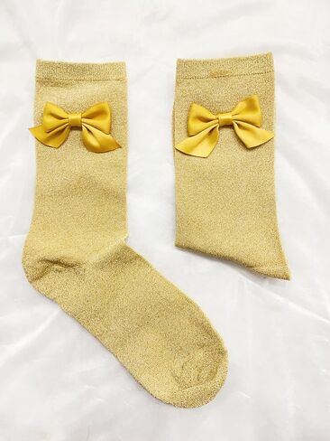 Glitter Shiny Socks for Women Retro Loose Socks Short Tube Crew Socks in Saudi Arabia