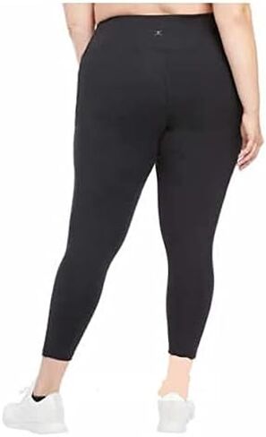 Danskin Women's Ultra High Legging Tight with Pockets (Large, Black Salt) in Saudi Arabia