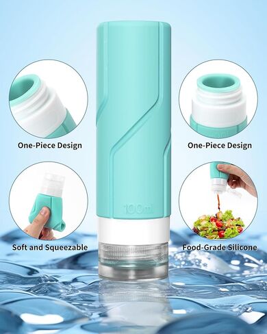 16 عبوة من زجاجات السفر، حاويات سفر من السيليكون مضادة للتسرب معتمدة من إدارة أمن المواصلات الأمريكية لمستلزمات الاستحمام، زجاجات أدوات الزينة للسفر، أساسيات السفر السائلة القابلة لإعادة الملء لوشن الشامبو والبلسم in Kuwait