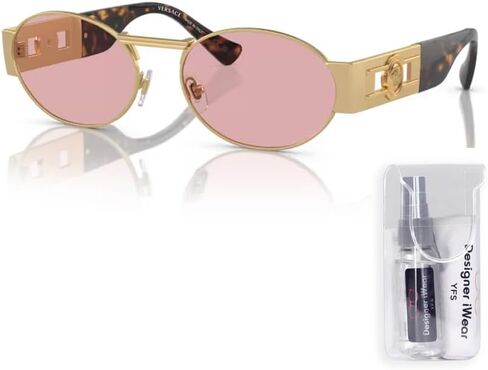 Versace VE2264 Oval Sunglasses for Men for Women + BUNDLE With Designer iWear Complimentary Eyewear Kit in Saudi Arabia