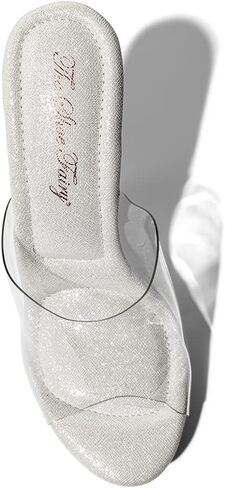 The Shoe Fairy Olympian Mule Clear Bikini Fitness Competition Heels, Bodybuilding Heel, Bodybuilding Shoes for Women, Bikini Competition Heels, Bridal Heels, Lucite Heels, Pageant Heels, in Kuwait