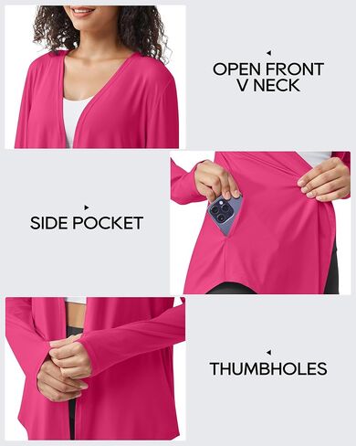 G4Free Lightweight Cardigans for Women Summer UPF 50+ Long Sleeve Sun Shirts Open Front Cover Ups UV Protection in Saudi Arabia