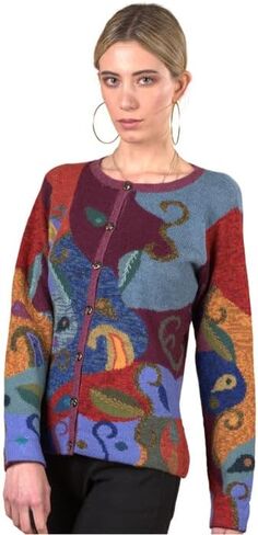 100% Baby Alpaca Cardigan for Women, Embroidered, Crochet Finish. US Size Chart for Great fit! ISIDRA in Saudi Arabia