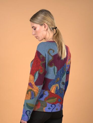 100% Baby Alpaca Cardigan for Women, Embroidered, Crochet Finish. US Size Chart for Great fit! ISIDRA in Saudi Arabia