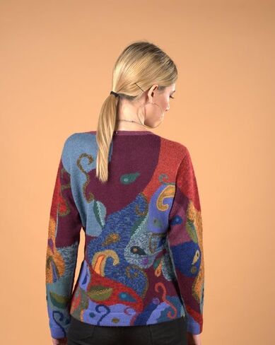 100% Baby Alpaca Cardigan for Women, Embroidered, Crochet Finish. US Size Chart for Great fit! ISIDRA in Saudi Arabia