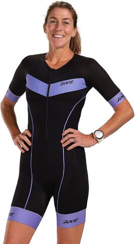 Zoot Women’s Core Tri Aero Racesuit, Short Sleeve Triathlon Suit, Swim Bike Run Chamois Pad, Pockets, UPF 50+ Fabric in Saudi Arabia