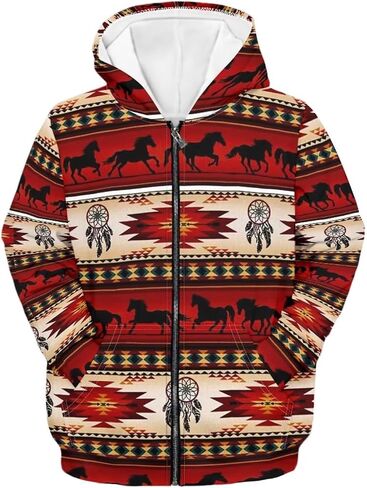 JEOCODY Full Zip Up Hoodies for Teen Girls Kids Long Sleeve Sweatshirt Jacket Size 6-16 in Saudi Arabia