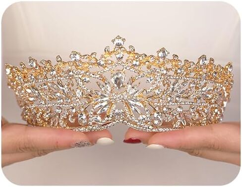 JWICOS Queen Crown Gold Tiaras and Crowns Butterfly Rhinestone Tiara Vintage Bridal Wedding Crown for Costume Prom Tiara Headpiece for Women and Girls in Saudi Arabia