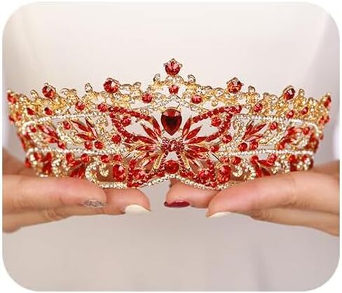 JWICOS Queen Crown Gold Tiaras and Crowns Butterfly Rhinestone Tiara Vintage Bridal Wedding Crown for Costume Prom Tiara Headpiece for Women and Girls in Saudi Arabia