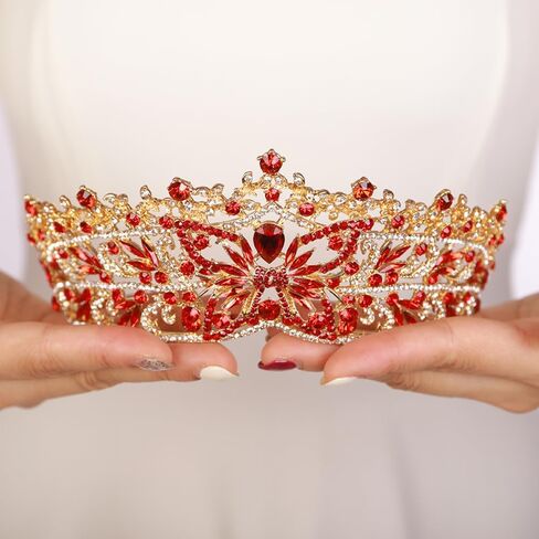 JWICOS Queen Crown Gold Tiaras and Crowns Butterfly Rhinestone Tiara Vintage Bridal Wedding Crown for Costume Prom Tiara Headpiece for Women and Girls in Saudi Arabia