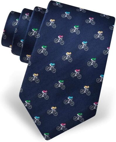 Men's 100% Silk The Spin Bike Riding Cycling Bicycle Tie Necktie in Saudi Arabia
