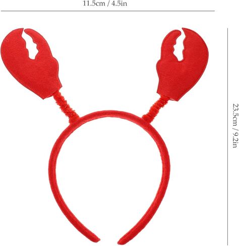 Adorainbow Crab Headband Lobster Sunglasses and Headband 6 Set Red Headband Crab Costume Accessories Sea Animal Hair Band Headwear for Halloween Dress up Party in Kuwait