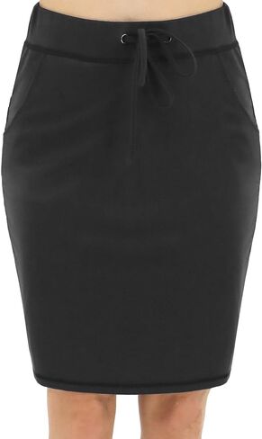 BENANCY Women's High Waist Stretch Pencil Skirt with Pockets in Saudi Arabia