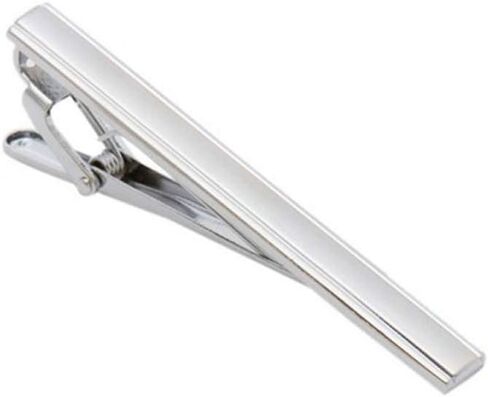 Men Metal Silver Tone Tie Clip Simple Necktie Tie Bar Clasp Clip for Wedding Anniversary Business Xmas Gifts in Saudi Arabia
