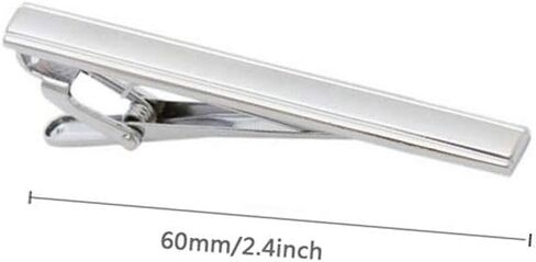 Men Metal Silver Tone Tie Clip Simple Necktie Tie Bar Clasp Clip for Wedding Anniversary Business Xmas Gifts in Saudi Arabia