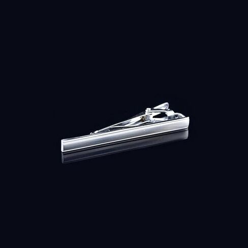 Men Metal Silver Tone Tie Clip Simple Necktie Tie Bar Clasp Clip for Wedding Anniversary Business Xmas Gifts in Saudi Arabia