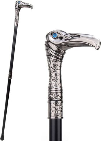 All Metal Cosplay Cane 1:1 Eagle Head Walking Stick- Exclusive Props Victorian Era Plague Master Costume Accessory in Saudi Arabia