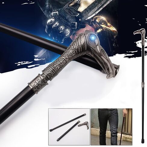 All Metal Cosplay Cane 1:1 Eagle Head Walking Stick- Exclusive Props Victorian Era Plague Master Costume Accessory in Saudi Arabia