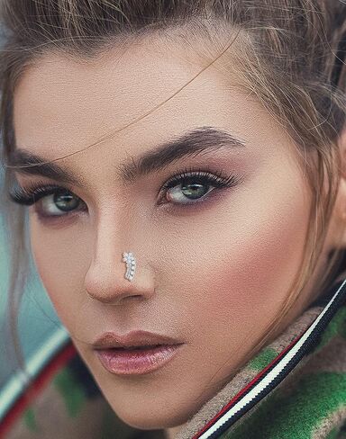 Akeoqi 12 قطعة 20 جرام الأنف ترصيع الأنف الدائري مطعمة مكعب زركونيا L على شكل ترصيع لوتس نجمة القلب فراشة الأنف الأنف ثقب المجوهرات للنساء الشظية الذهب لهجة in Kuwait