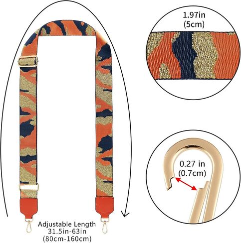 DOAPMLL Wide Purse Straps Replacement Adjustable Crossbody Gold Hardware Canvas Shoulder handbag Strap For Women in Saudi Arabia