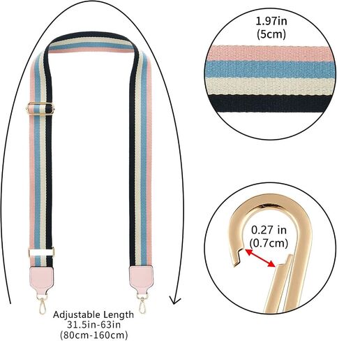 DOAPMLL Wide Purse Straps Replacement Adjustable Crossbody Gold Hardware Canvas Shoulder handbag Strap For Women in Saudi Arabia