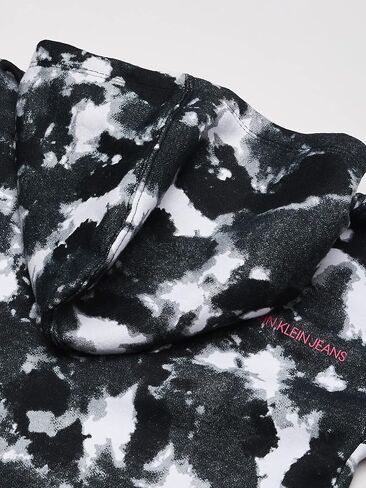 Calvin Klein Girls' Logo Sweatshirt, Pullover Fleece Hoodie, Comfortable & Straight Hem in Saudi Arabia