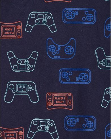 Carter's 4 Piece Pajama Set (Orange/Navy/Epic Gamer, 6) in Saudi Arabia