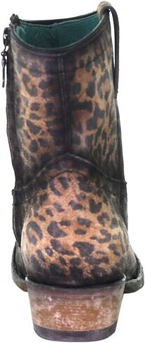 Corral Boots Womens Cheetah Round Toe Casual Boots Ankle Low Heel 1-2" - Brown in Saudi Arabia