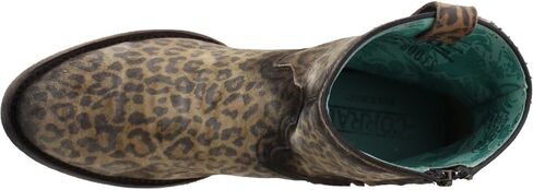 Corral Boots Womens Cheetah Round Toe Casual Boots Ankle Low Heel 1-2" - Brown in Saudi Arabia