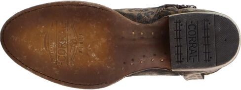 Corral Boots Womens Cheetah Round Toe Casual Boots Ankle Low Heel 1-2" - Brown in Saudi Arabia