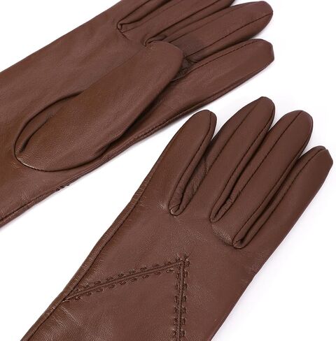 Harssidanzar Opera Elbow Length Gloves For Women's Vintage Evening Lambskin Gloves Touchscreen Texting Dress Gloves SL023US in Saudi Arabia