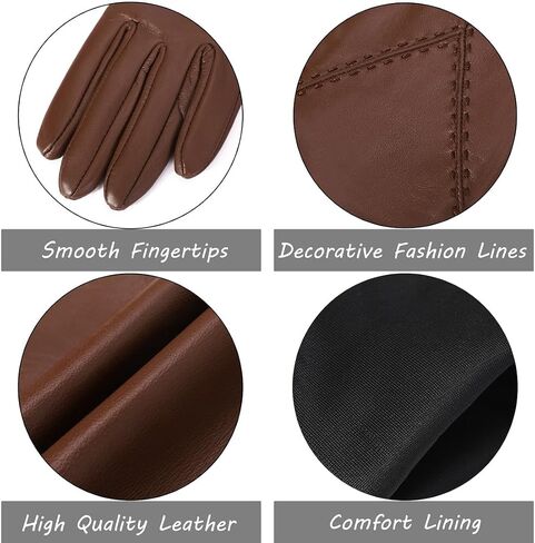 Harssidanzar Opera Elbow Length Gloves For Women's Vintage Evening Lambskin Gloves Touchscreen Texting Dress Gloves SL023US in Saudi Arabia