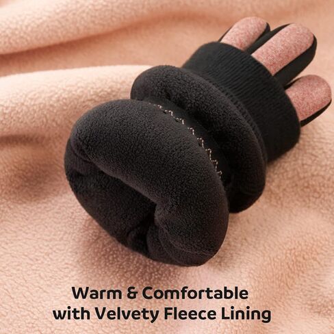 قفازات الشتاء للنساء، قفازات الجري الحرارية ذات القفل المزدوج الأنيقة 2022، قفازات القيادة الدافئة المقاومة للماء in Kuwait