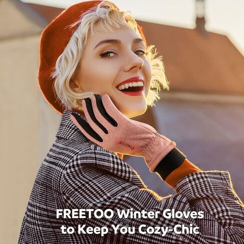 قفازات الشتاء للنساء، قفازات الجري الحرارية ذات القفل المزدوج الأنيقة 2022، قفازات القيادة الدافئة المقاومة للماء in Kuwait
