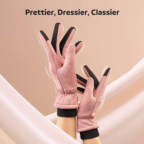 قفازات الشتاء للنساء، قفازات الجري الحرارية ذات القفل المزدوج الأنيقة 2022، قفازات القيادة الدافئة المقاومة للماء in Kuwait