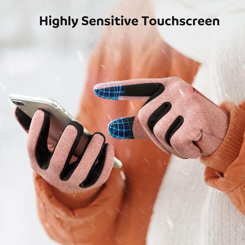 قفازات الشتاء للنساء، قفازات الجري الحرارية ذات القفل المزدوج الأنيقة 2022، قفازات القيادة الدافئة المقاومة للماء in Kuwait