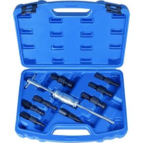 9 pcs Inner Bearing Puller Set Remover Blind Hole Slide Hammer Internal Extractor Kit, 8 mm - 32mm Blind Hole