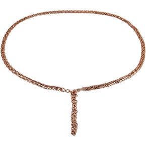 SHINDE EXPORTS حزام خصر من النحاس النقي الحقيقي للنساء فساتين راقية سلسلة مجوهرات قابلة للتعديل مقاس كبير مصنوع في الهند in Kuwait