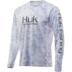 HUK mens Icon X Camo Long Sleeve Shirt |Performance Fishing Shirt Shirt