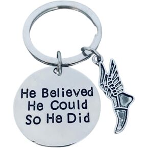 Sportybella - Track Keychain, Track N' Field Jewelry, Gift for Runners, Cross Country & Track and Field