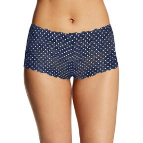 Maidenform Women's Sexy Must Haves Lace Cheeky Boyshort Panty, DMCLBSL, Floral Layers Black, 6