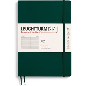 LEUCHTTURM1917 - Notebook Softcover Pocket A6-123 Numbered Pages for Writing and Journaling (Plain, Berry)